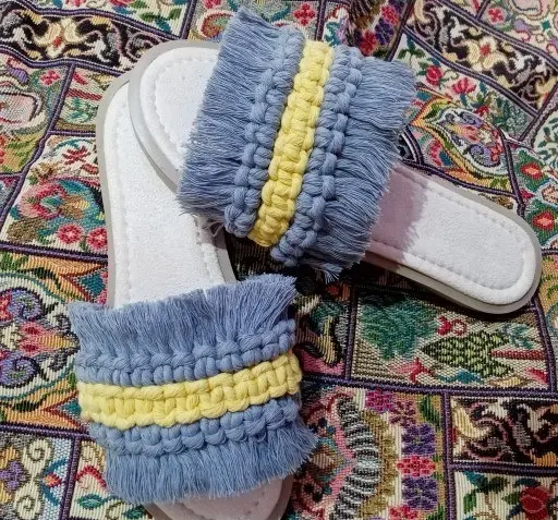 عکس صندل مکرومه بافی