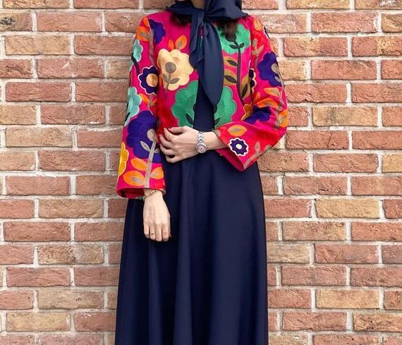 عکس مدل سارافون گلدار خانگی