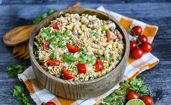 عکس ایده های تزیین سالاد ماکارونی