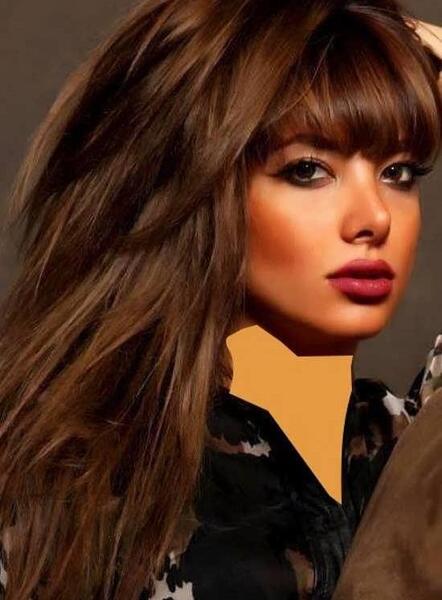 عکس ترکیب رنگ موی قهوه ای