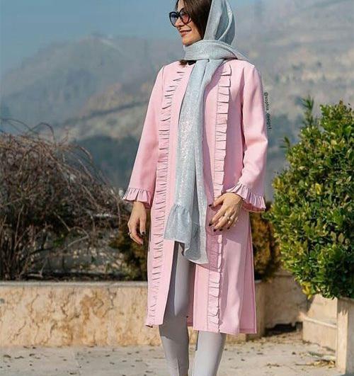 عکس مدل مانتو صورتی چرک