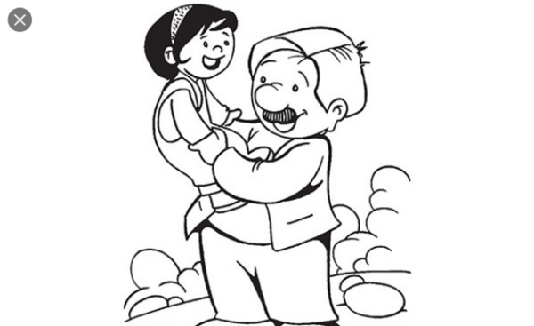 عکس بابا نقاشی