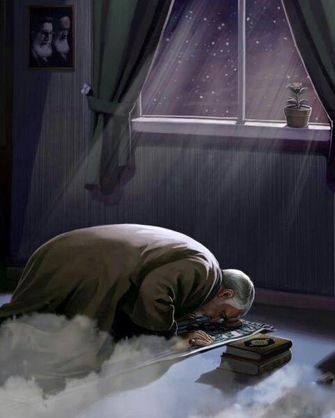 عکس مشکی حاج قاسم سلیمانی