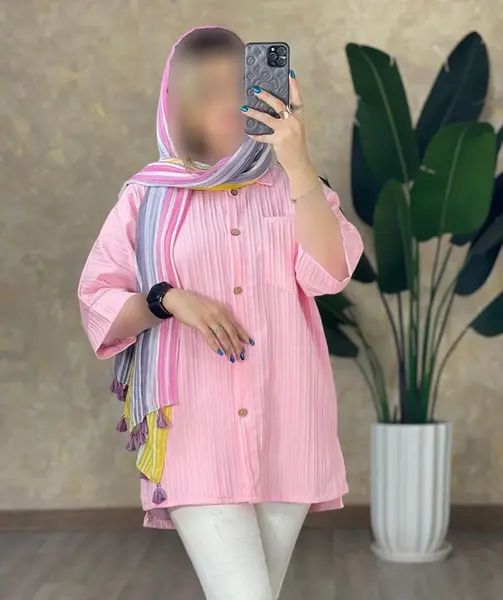 عکس مدل مانتو صورتی دخترانه