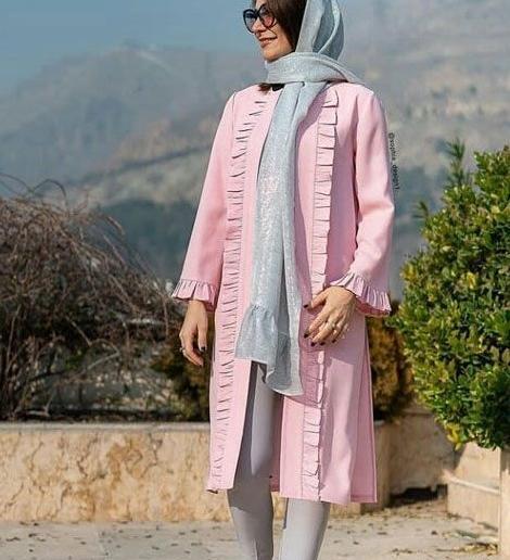 عکس مدل مانتو صورتی دخترانه