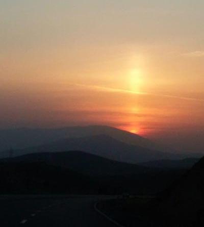 عکس جاده غروب