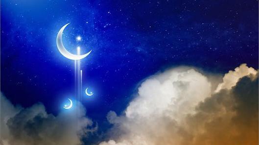 عکس شب ماه و ستاره