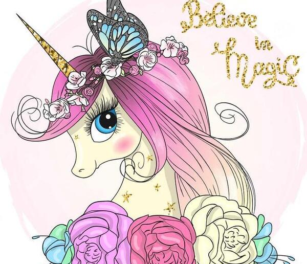 عکس اسب تک شاخ کارتونی برای نقاشی