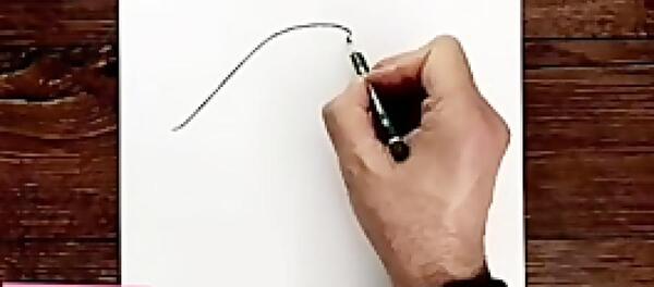 عکس نقاشی ساده غروب دریا
