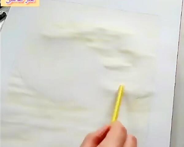 عکس نقاشی ساده غروب دریا