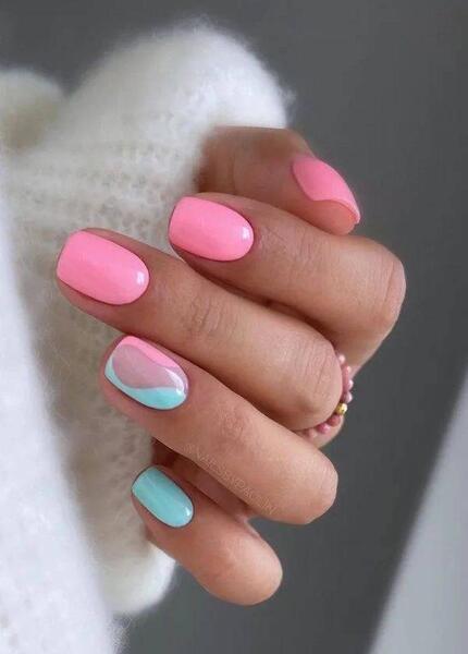 عکس کاشت ناخن مربعی