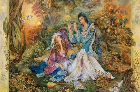 عکس نقاشی ضامن آهو فرشچیان