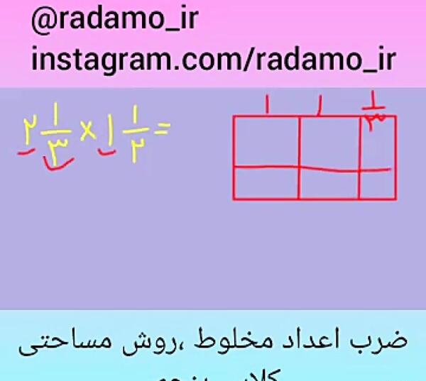 عکس ضرب مساحتی کلاس پنجم