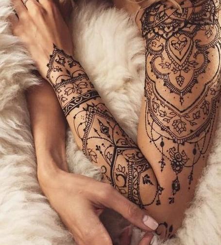 عکس تاتو روی دست دختر