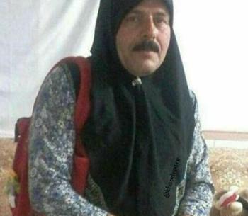 عکس مرد با مقنعه خنده دار