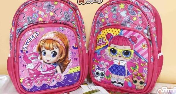 عکس کیف مدرسه دخترانه صورتی
