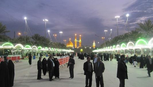 عکس حرم امام حسین کبوتر