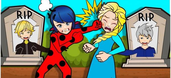 عکس السا آنا و دختر کفشدوزکی