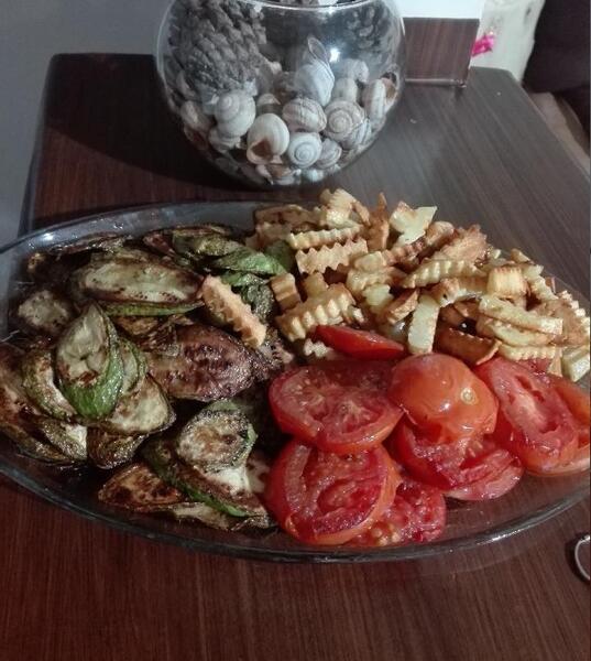 عکس کدو سبز سرخ شده