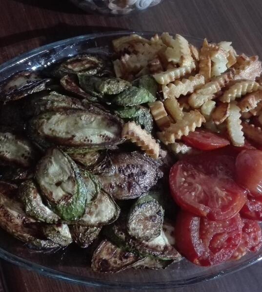 عکس کدو سبز سرخ شده