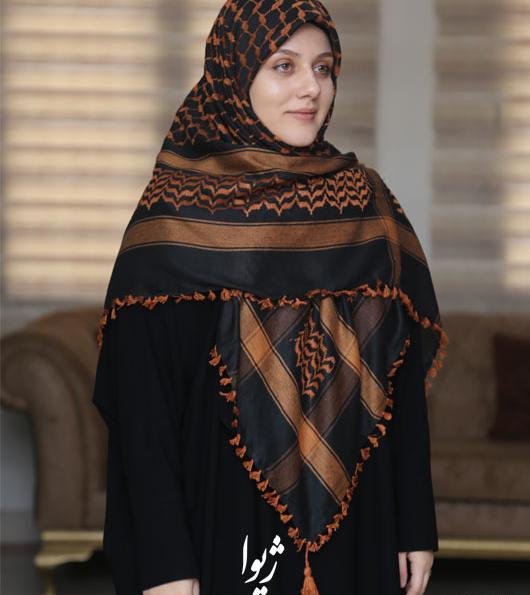 عکس دختر عربی با چفیه قرمز