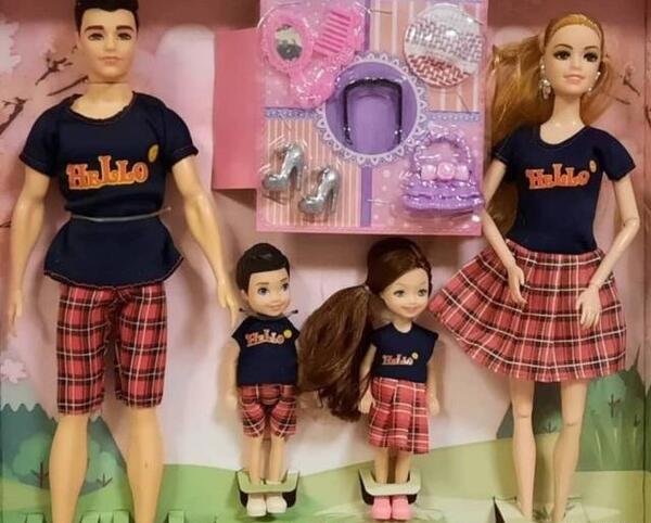 عکس لباس باربی با پارچه