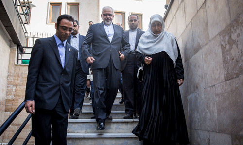 عکس ظریف وهمسرش