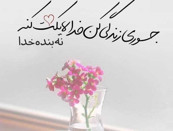 عکس نوشته خدا گفت صبر داشته باش