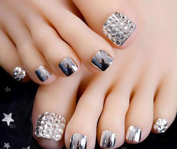 عکس طرح ناخن پا شیک