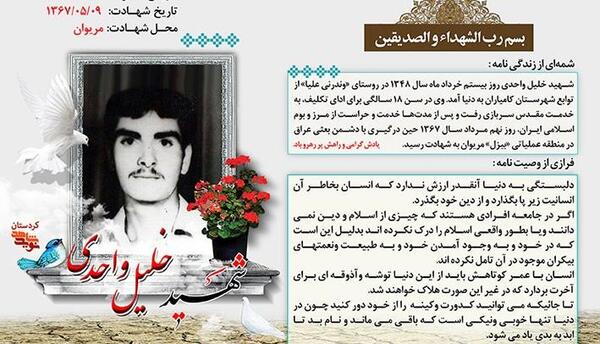 عکس شهید خلیل واحدی