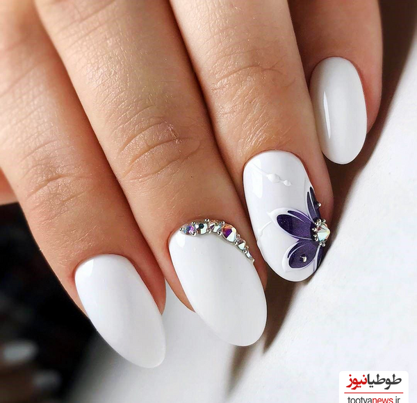 عکس مدل های ناخن سفید