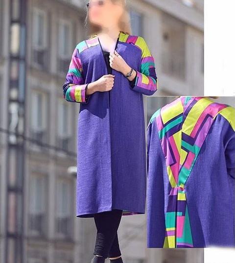 عکس مدل مانتو جلو باز لیمویی