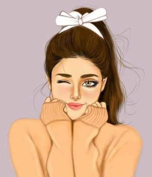 عکس دخترانه فانتزی جدید برای پروفایل با متن