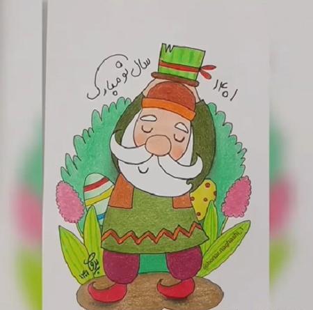 عکس سفره هفت سین کودکانه نقاشی