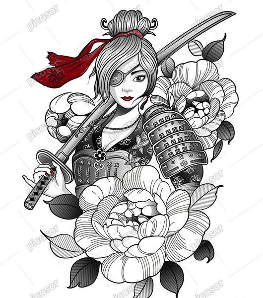 عکس نقاشی زن ژاپنی