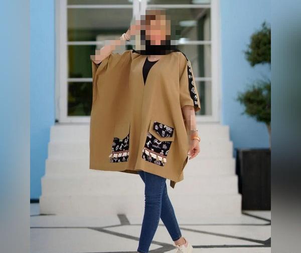 عکس مدل مانتو ابروبادی نقطه ای