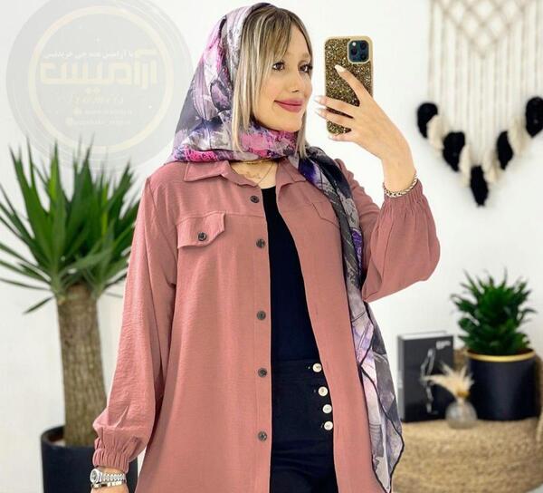 عکس مدل مانتو ابروبادی نقطه ای