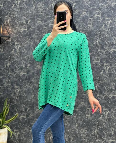 عکس مدل مانتو ابروبادی نقطه ای
