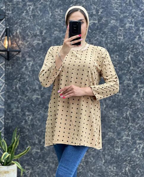 عکس مدل مانتو ابروبادی نقطه ای