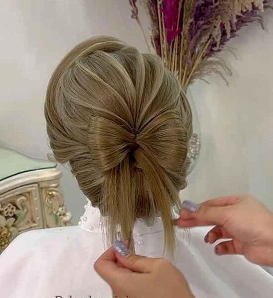 عکس شینیون مو دخترانه باز