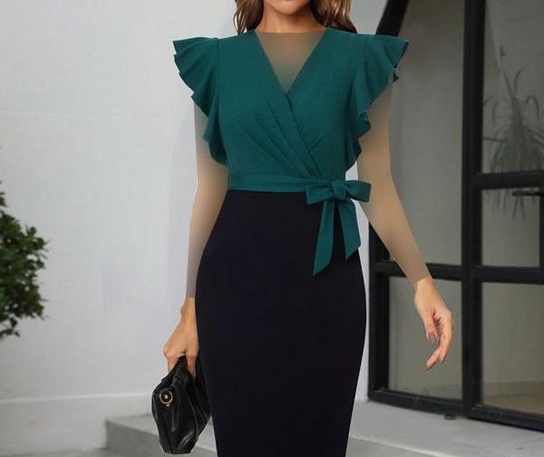 عکس لباس مجلسی کوتاه ساده