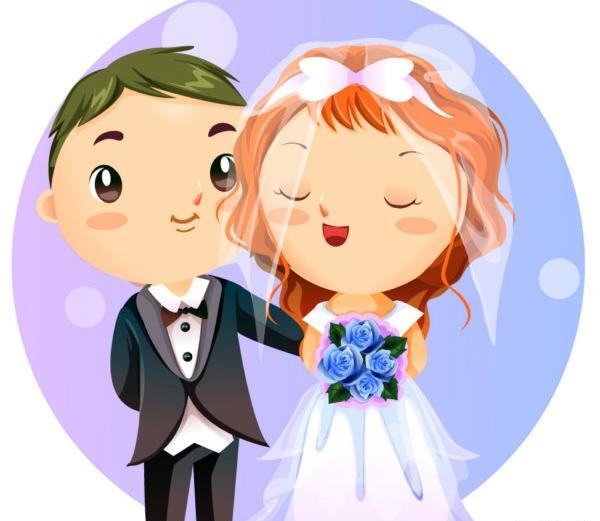 عکس عروس و داماد کارتونی