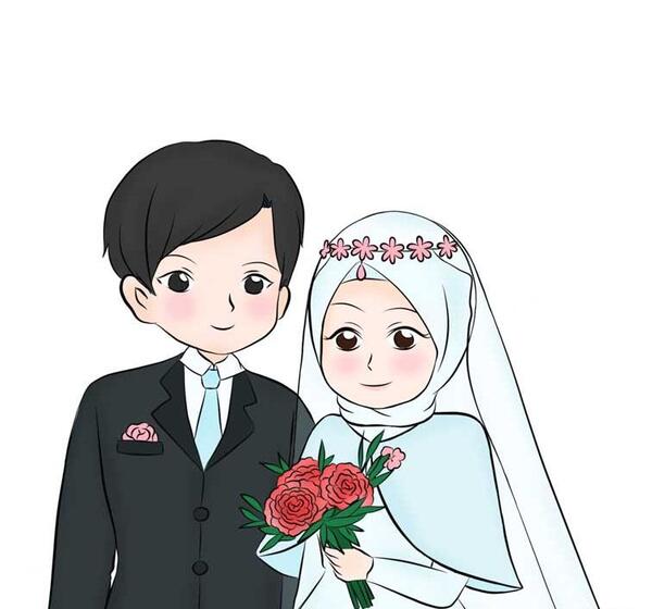 عکس عروس و داماد کارتونی