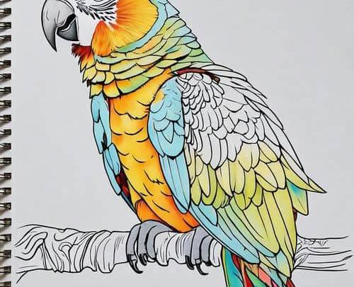 عکس ایده نقاشی طوطی