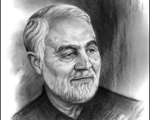 عکس سردار سلیمانی طراحی