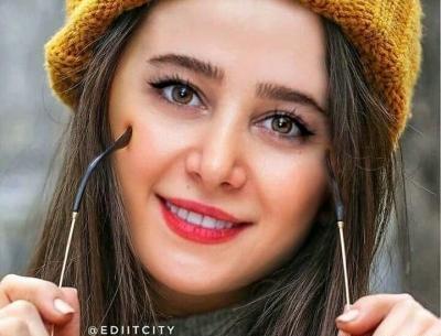 عکس الناز حبیبی با آرایش