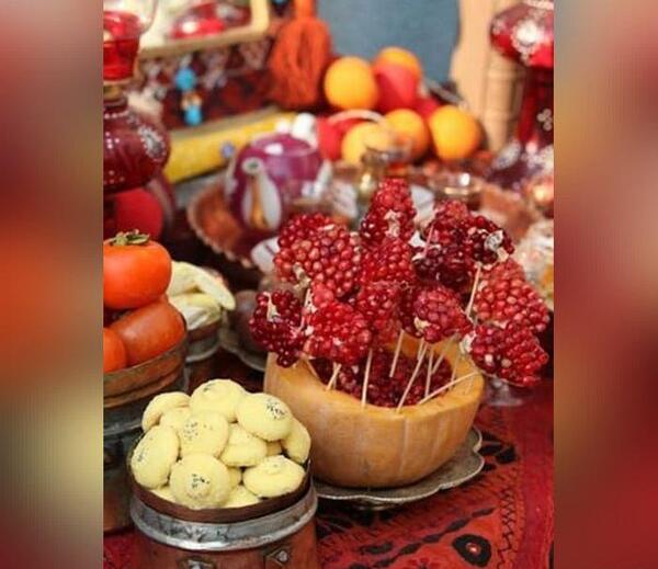 عکس ایده تزیین میوه یلدا
