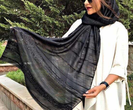 عکس شال مشکی دخترانه