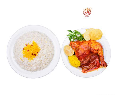 عکس چلو کباب مرغ