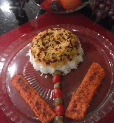 عکس چلو کباب مرغ